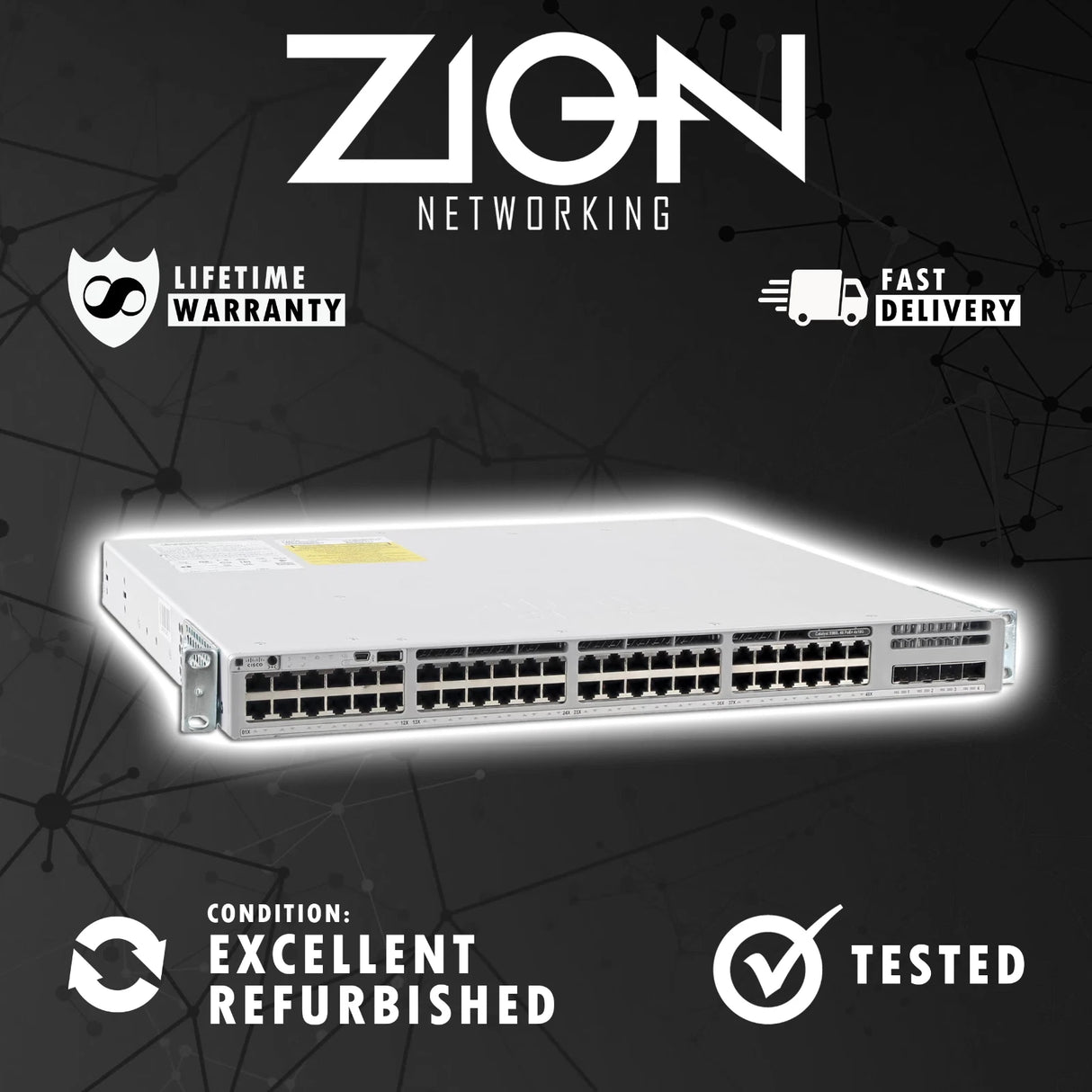 Catalyst C9300L-48P-4X-A 9300 48-port PoE+, 4X10G uplinks, Network Advantage
