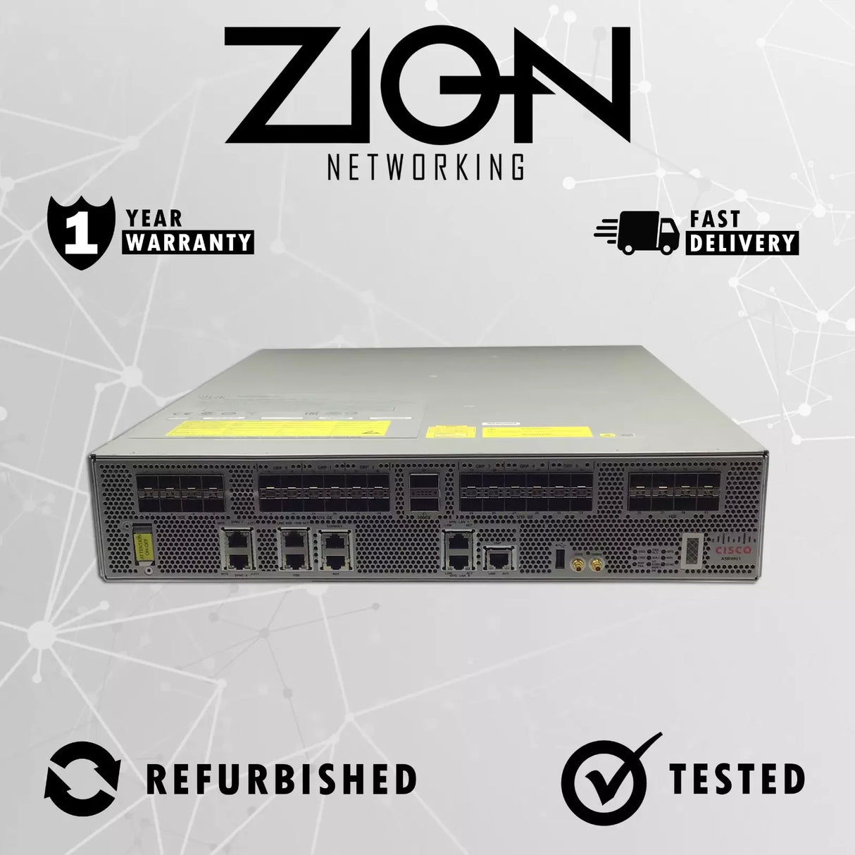 Cisco ASR-9901-120G Router 16x1G 24x1/10G 2x100G ports Dual AC Power
