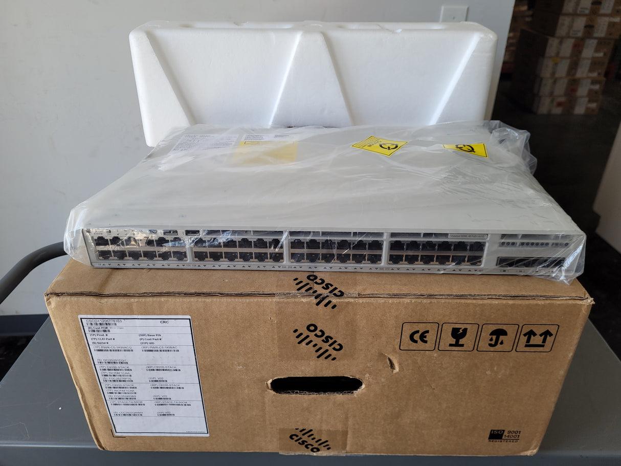Cisco C9200L-48P-4X-E 48x 1GB PoE+ RJ-45 4x 10GB SFP+ Switch