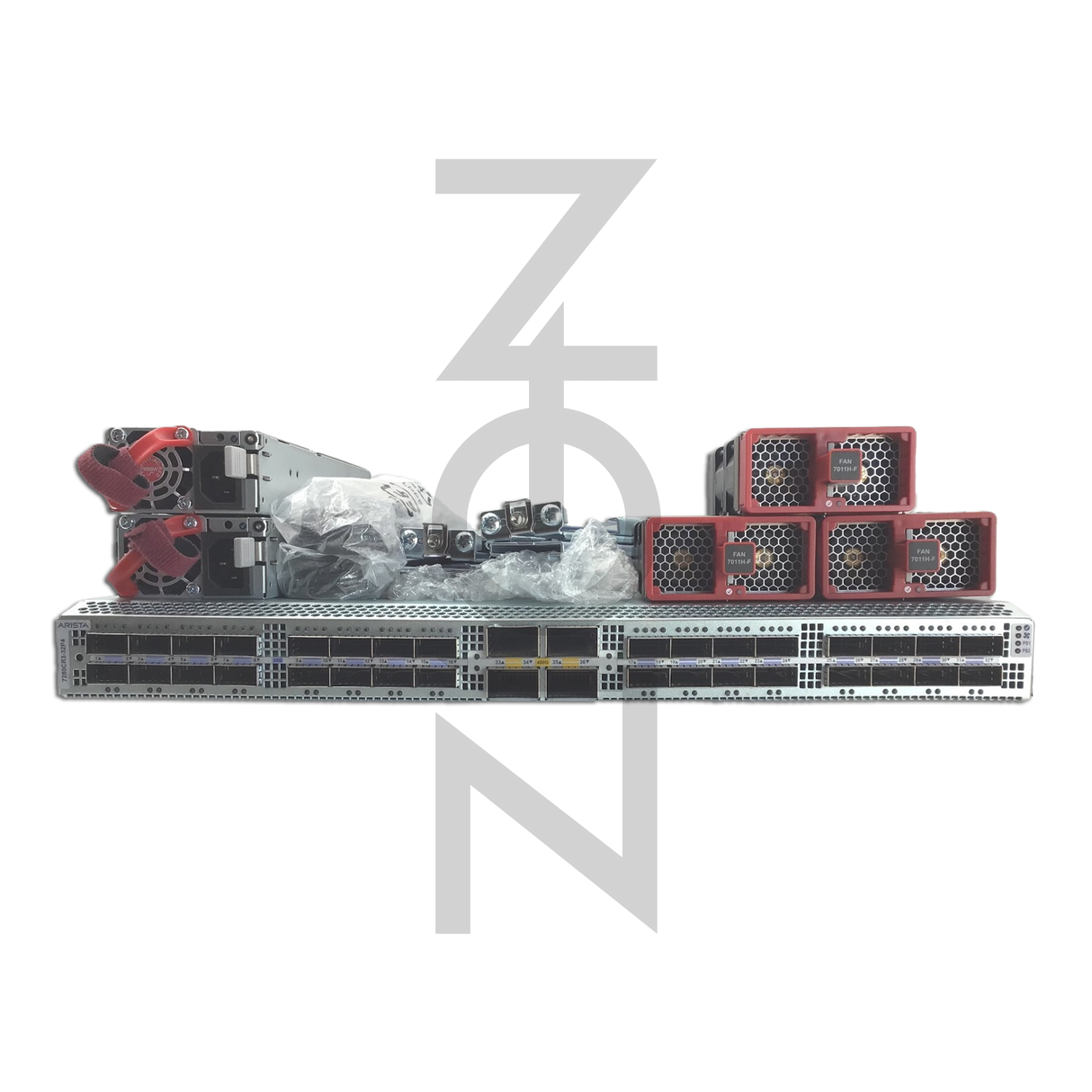 Arista DCS-7280CR3-32D4-F 7280R3, 32x100GbE QSFP and 4x400GbE QSFP-DD switch router, front to rear air, 2 x AC