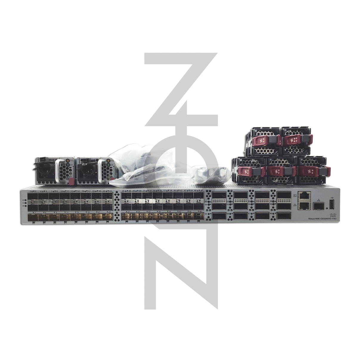 Cisco N9K-C93240YC-FX2 Nexus 9300 48x 10/25G 12x 100G +Dual NXA-PAC-1100W-PI2 Front-to-Back Air Switch